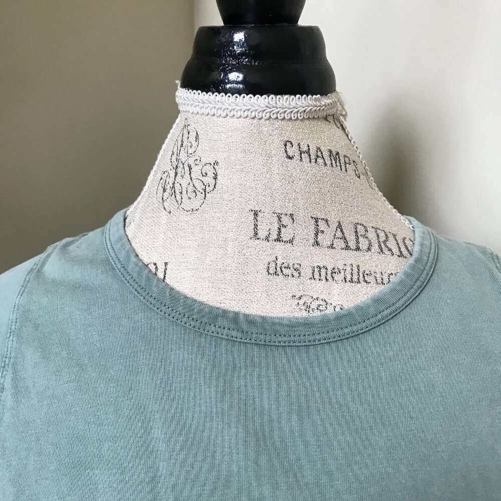 Z Supply Paxton Jersey Mini Dress Womens Small Green Crew Neck Cap Sleeve Cotton - Picture 7 of 14